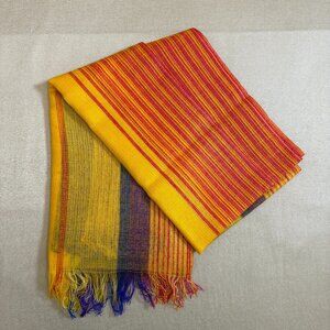 Yellow Red And Blue Scarf From South America